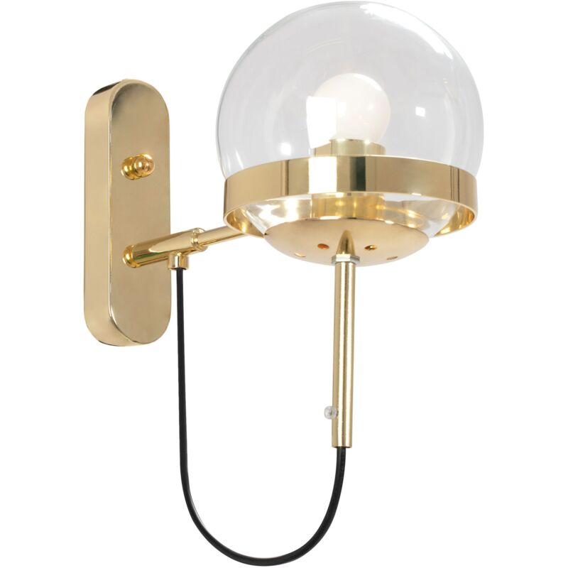 foto del prodotto toolight applique da parete app910 1w oro sfera 1 punti luce e27 15x26x25cm