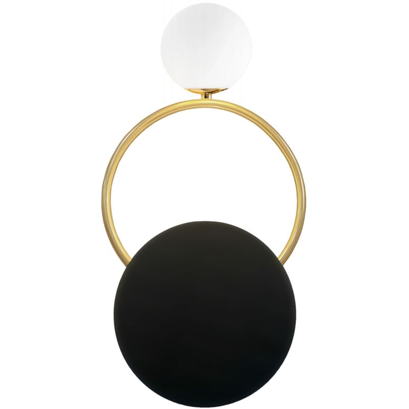 foto del prodotto toolight applique da parete app923 1w nero oro 1 punti luce g4 27x12x48,5