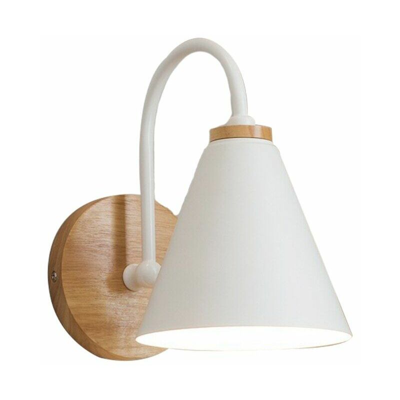 foto del prodotto toolight applique da parete app933 1w forest bianco campana 1 punti luce e27 15x15x24cm