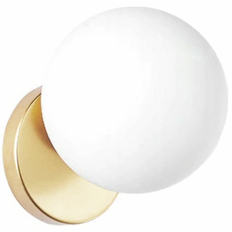 foto del prodotto toolight applique da parete app950 1w sfera nero 1 punti luce e27 20x23x20cm