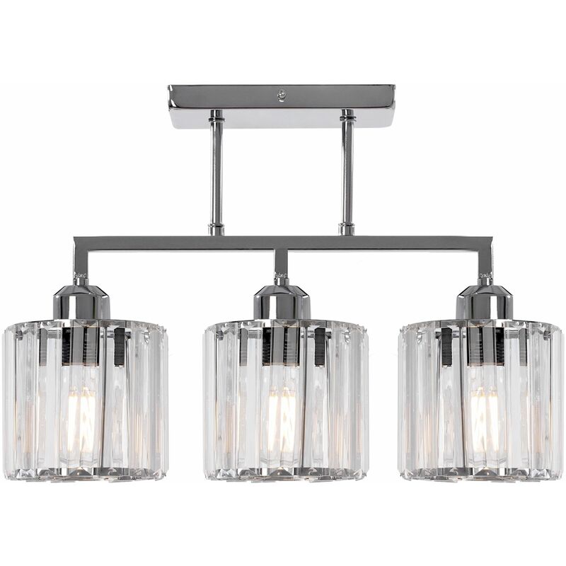 foto del prodotto toolight lampada a sospensione 392228 glamour cromo 3 punti luce e27