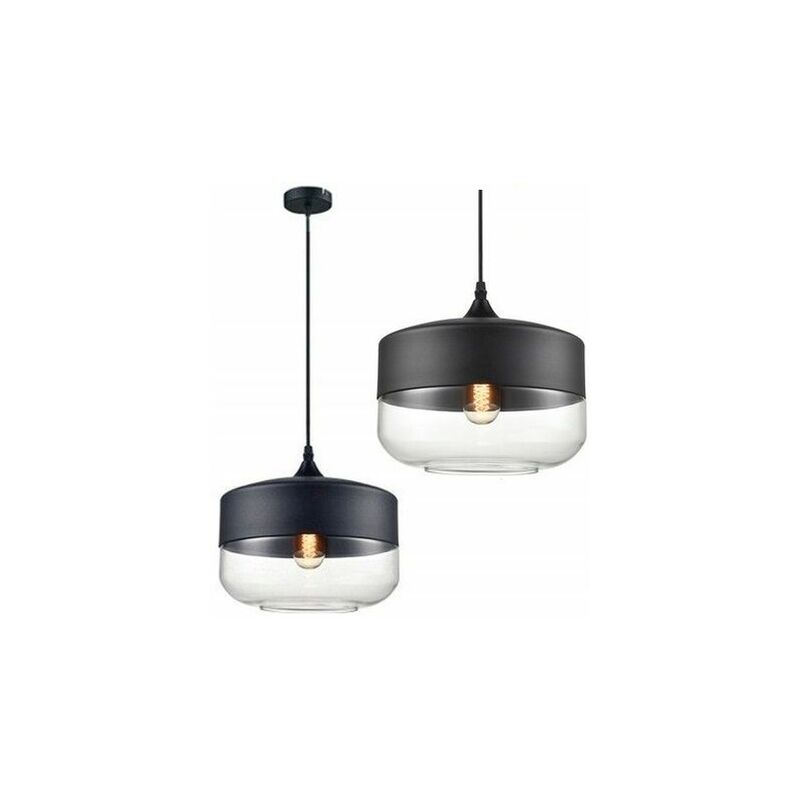 foto del prodotto toolight lampada a sospensione app021 1cp zenit d nero e27