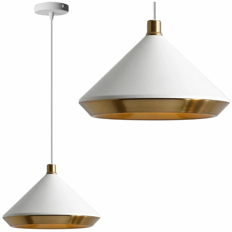 foto del prodotto toolight lampada a sospensione app1004 1cp bianco tondo 1 punti luce e27 20x15x15 100cm regolabile