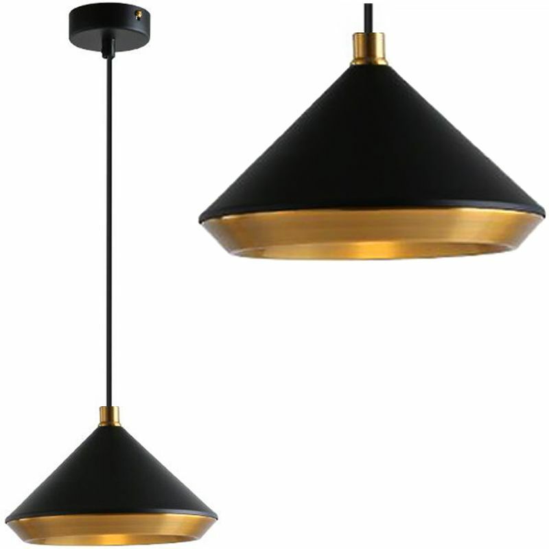 foto del prodotto toolight lampada a sospensione app1005 1cp nero tondo 1 punti luce e27 20x15x15 100cm regolabile