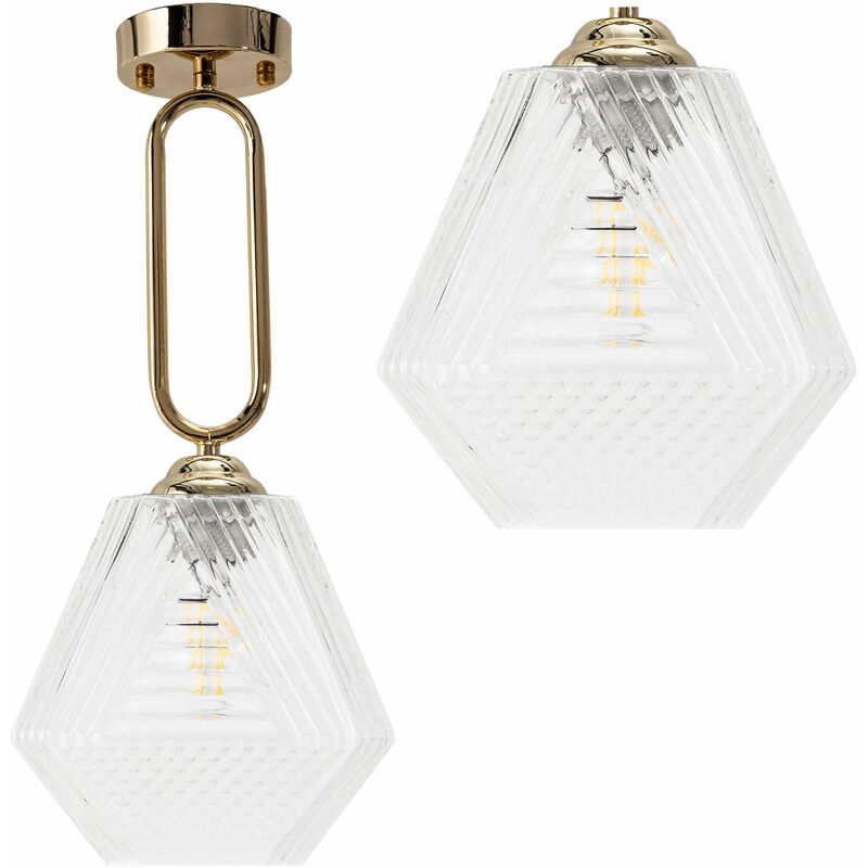 foto del prodotto toolight lampada a sospensione app1025 1cp oro 1 punti luce e27 20x20x47cm