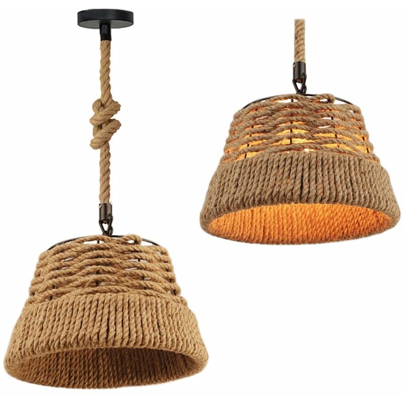 foto del prodotto toolight lampada a sospensione app1067 1cp corda tondo 1 punti luce 60w 38x38x112,5cm