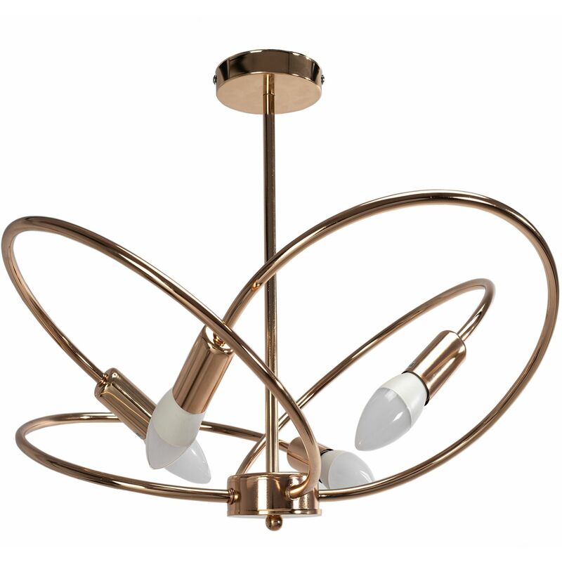 foto del prodotto toolight lampada a sospensione app1092 4c 4 rosa oro