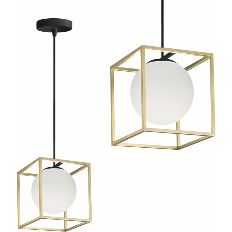 foto del prodotto toolight lampada a sospensione app1165 1cp gold white e27