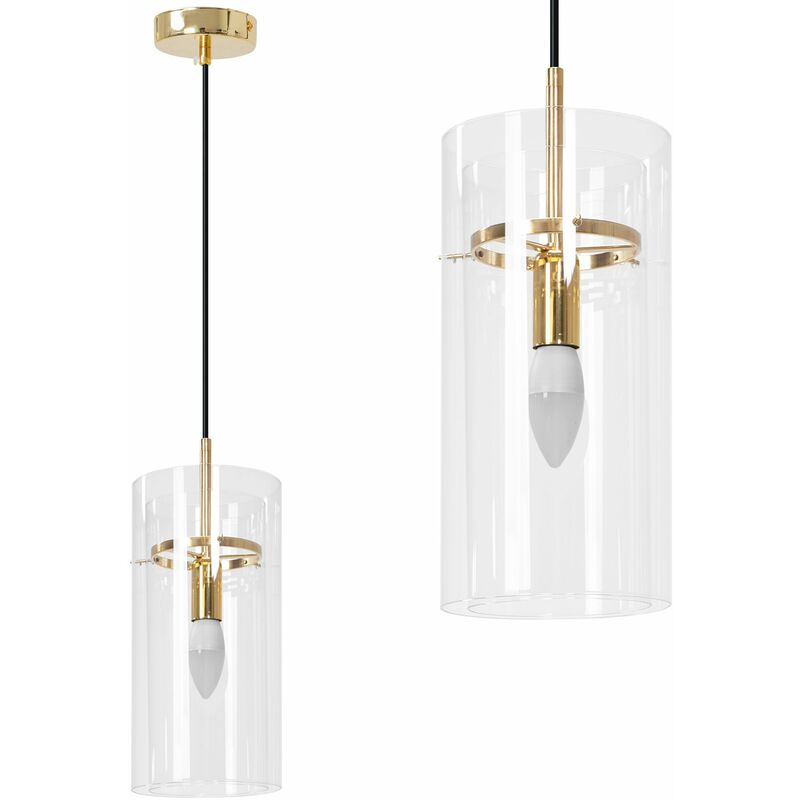 foto del prodotto toolight lampada a sospensione app1212 1cp gold e14