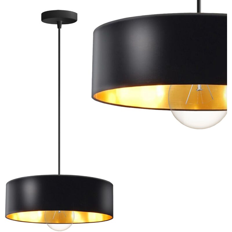 foto del prodotto toolight lampada a sospensione app1333 1cp black gold e27
