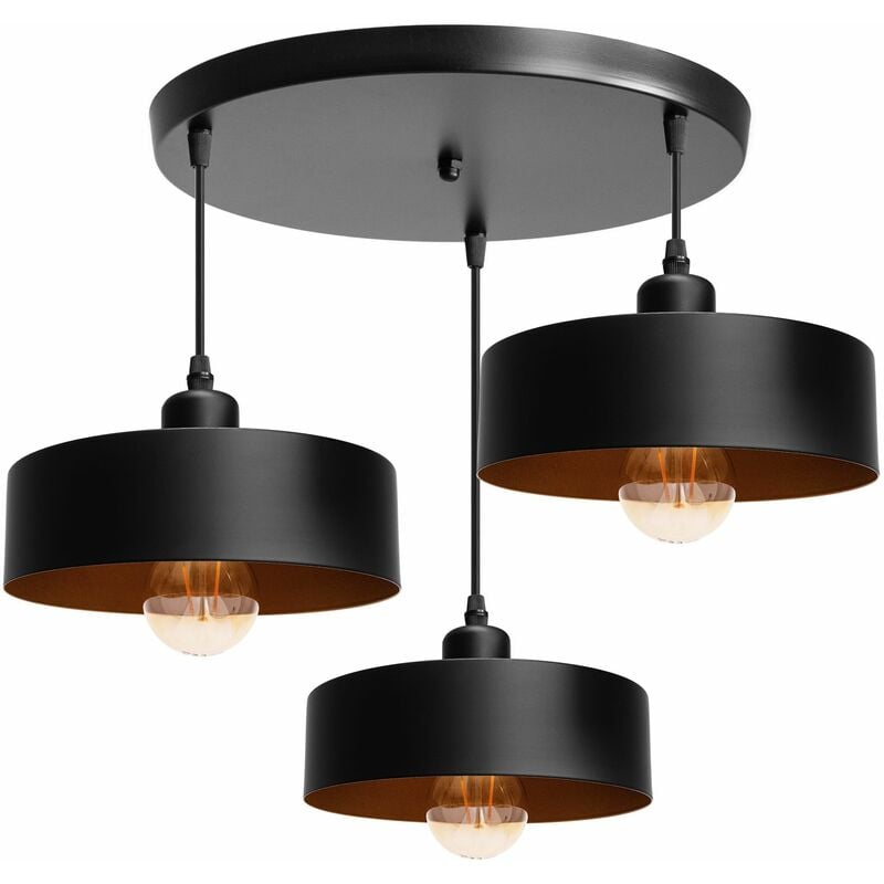 foto del prodotto toolight lampada a sospensione app1334 3cp black gold e27