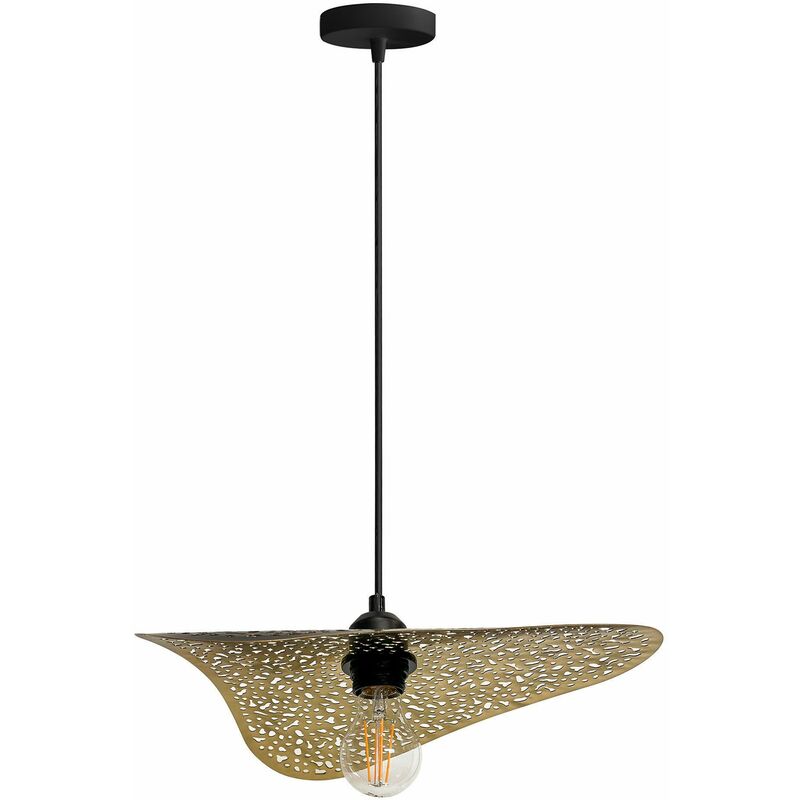 foto del prodotto toolight lampada a sospensione app1468 1cp black old gold e27