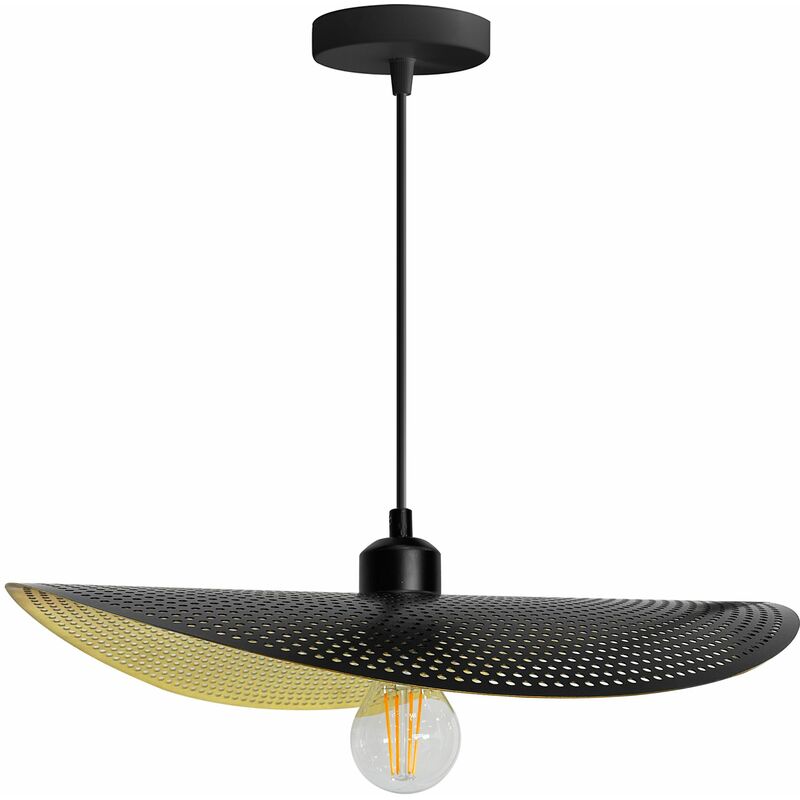 foto del prodotto toolight lampada a sospensione app1469 1cp black gold e27