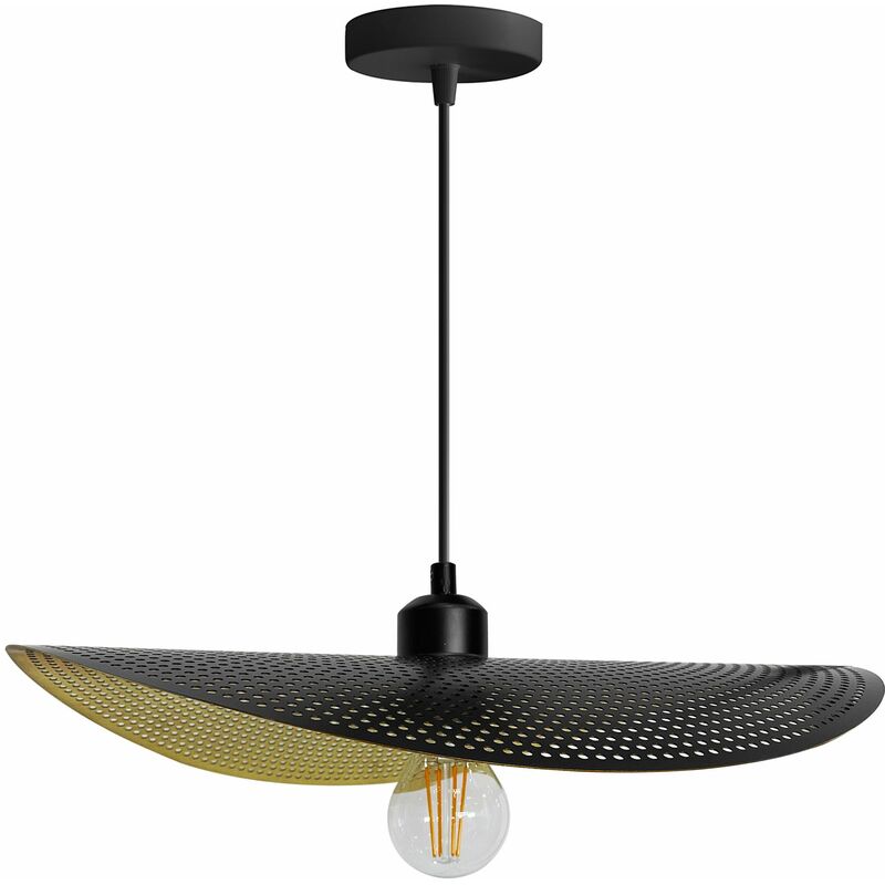foto del prodotto toolight lampada a sospensione app1470 1cp black old gold e27
