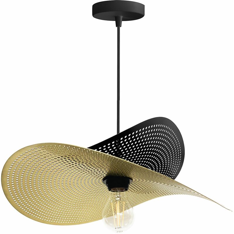 foto del prodotto toolight lampada a sospensione app1471 1cp black gold e27