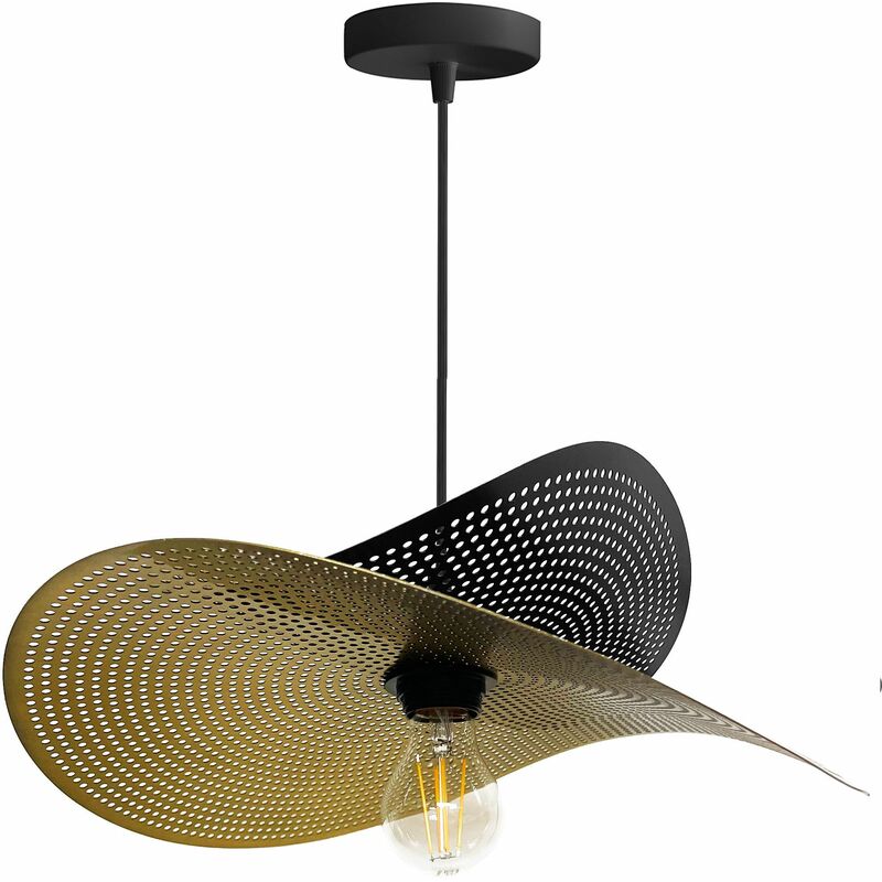 foto del prodotto toolight lampada a sospensione app1472 1cp black old gold e27