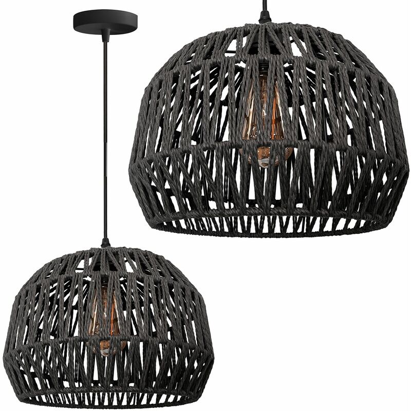 foto del prodotto toolight lampada a sospensione app1483 1cp black e27