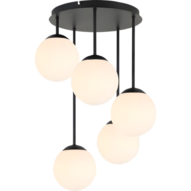 foto del prodotto toolight lampada a sospensione app1816 5cpr black white