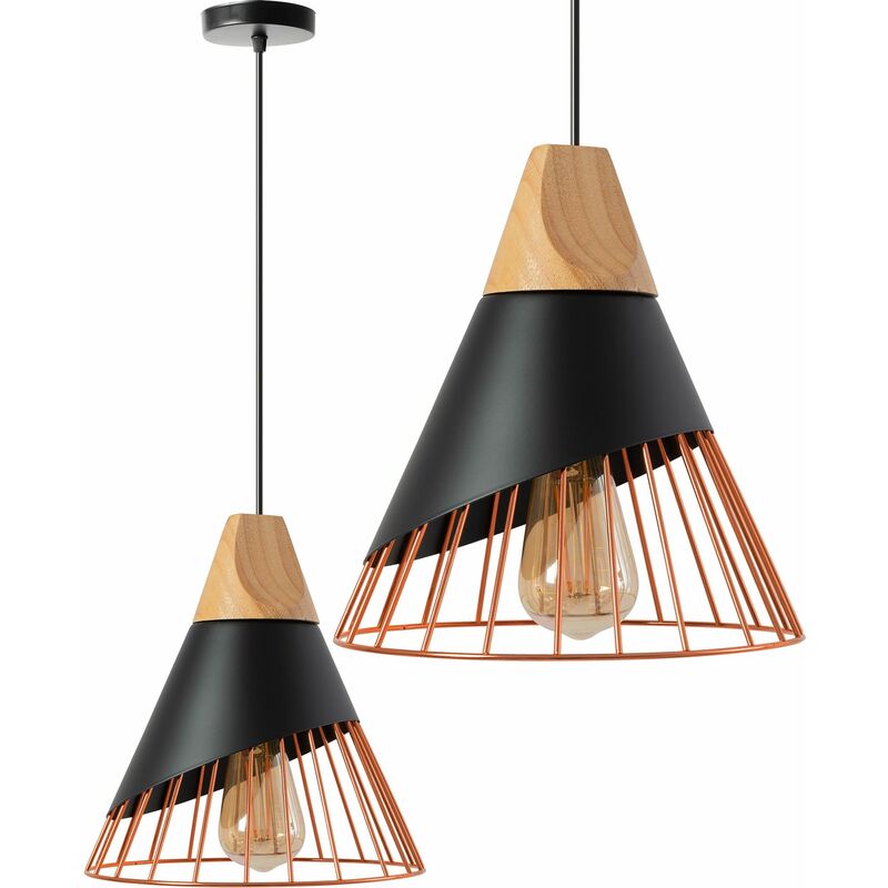 foto del prodotto toolight lampada a sospensione app225 1cp scandinavo metallo 1 punti luce e27 25x25x28 118cm regolabile