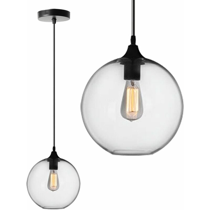 foto del prodotto toolight lampada a sospensione app311 1cp vetro loft 1 punti luce e27
