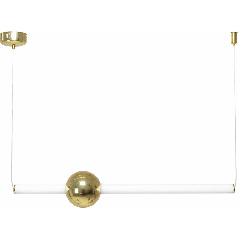 foto del prodotto toolight lampada a sospensione app478 cp bianco oro led 1 punti luce 12w 10x59x10 70cm regolabile