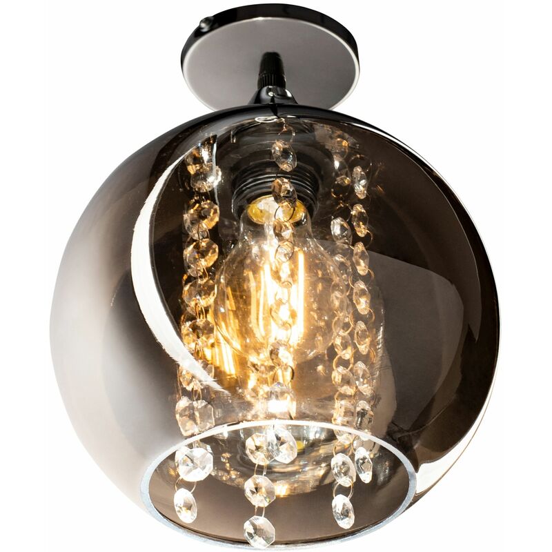 foto del prodotto toolight lampada a sospensione app599 1c cristallo specchio 1 punti luce e27 20x20x20cm