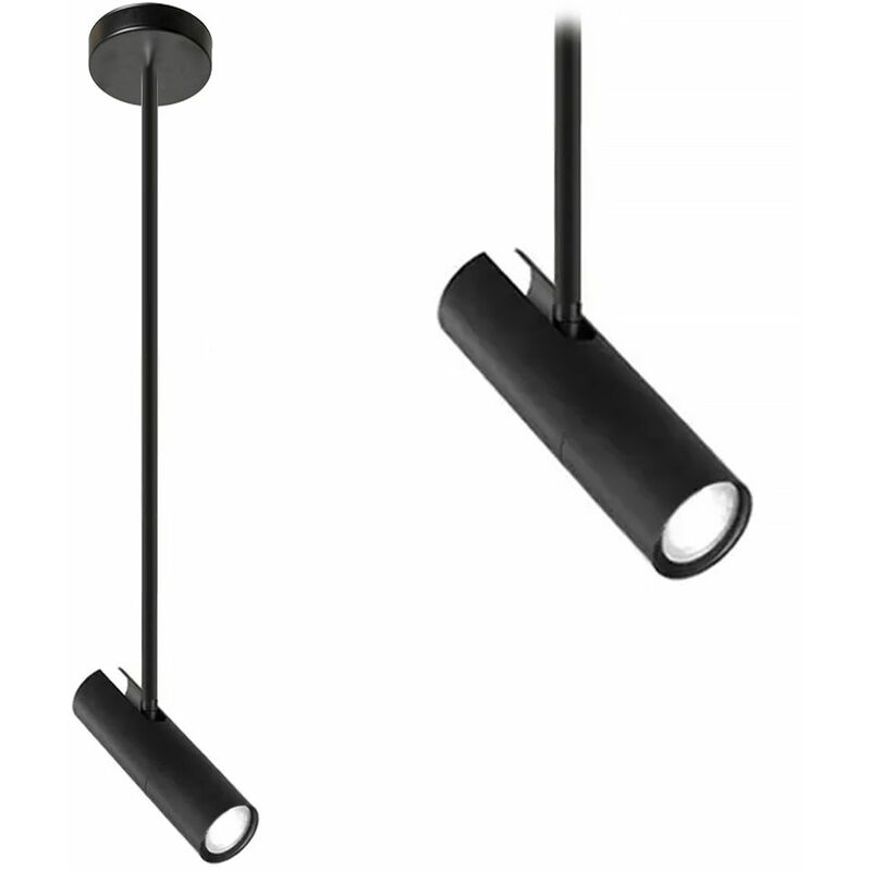foto del prodotto toolight lampada a sospensione app608 1c nero 1 punti luce gu 10 15x25 75cm regolabile
