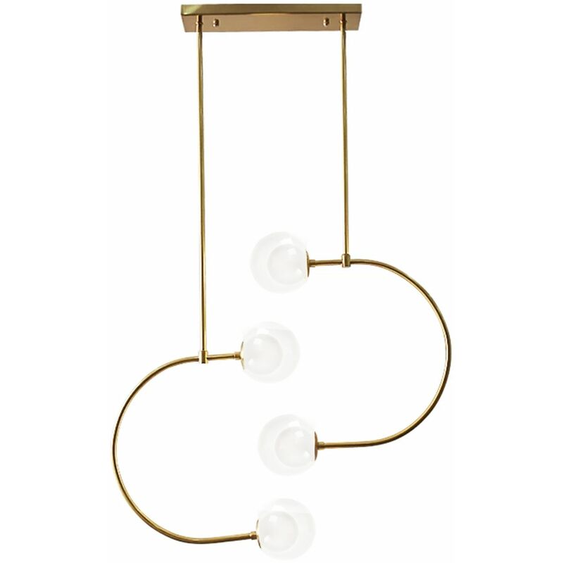 foto del prodotto toolight lampada a sospensione app639 4cp vetro sfera oro