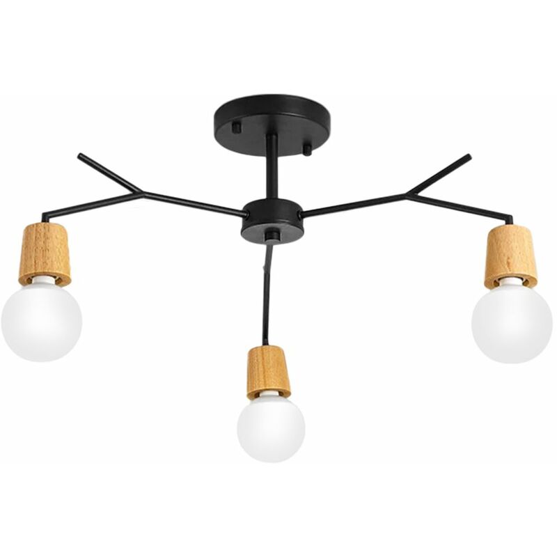 foto del prodotto toolight lampada a sospensione app693 3c scandinavo metallo 3 punti luce e27 88x88x26cm