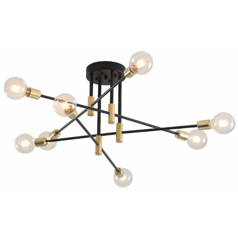 foto del prodotto toolight lampada a sospensione app733 8c oro 8 punti luce e27 70x70x37cm