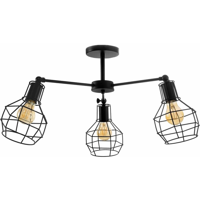 foto del prodotto toolight lampada a sospensione app734 3c metallo loft 3 punti luce e27