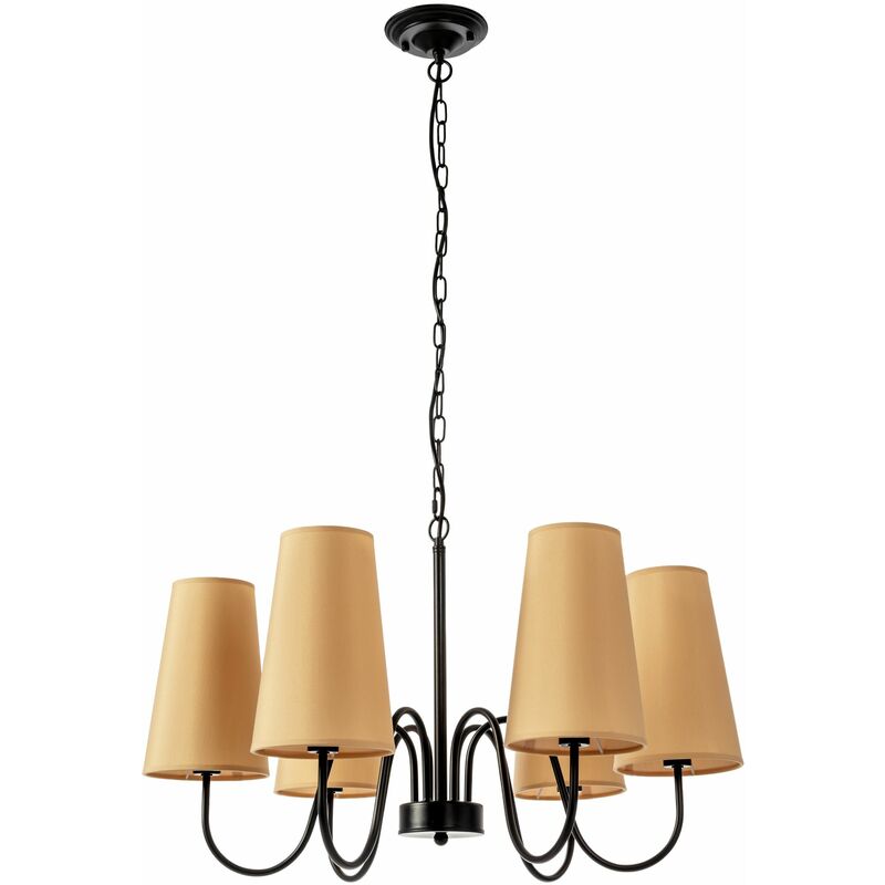 foto del prodotto toolight lampada a sospensione app753 6 vintage 6 braccio 6 punti luce e27 70x70x50 110cm regolabile