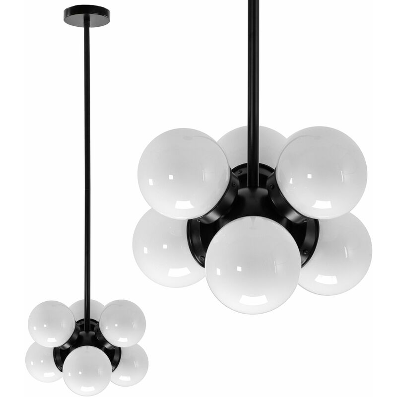 foto del prodotto toolight lampada a sospensione app904 6cp loft 6 punti luce e27 35x35x132cm
