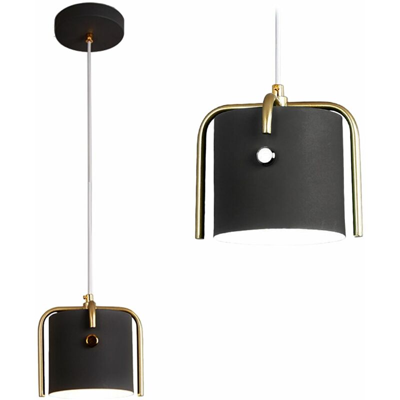 foto del prodotto toolight lampada a sospensione app934 1cp elegante nero 1 punti luce e27 13x13x14cm