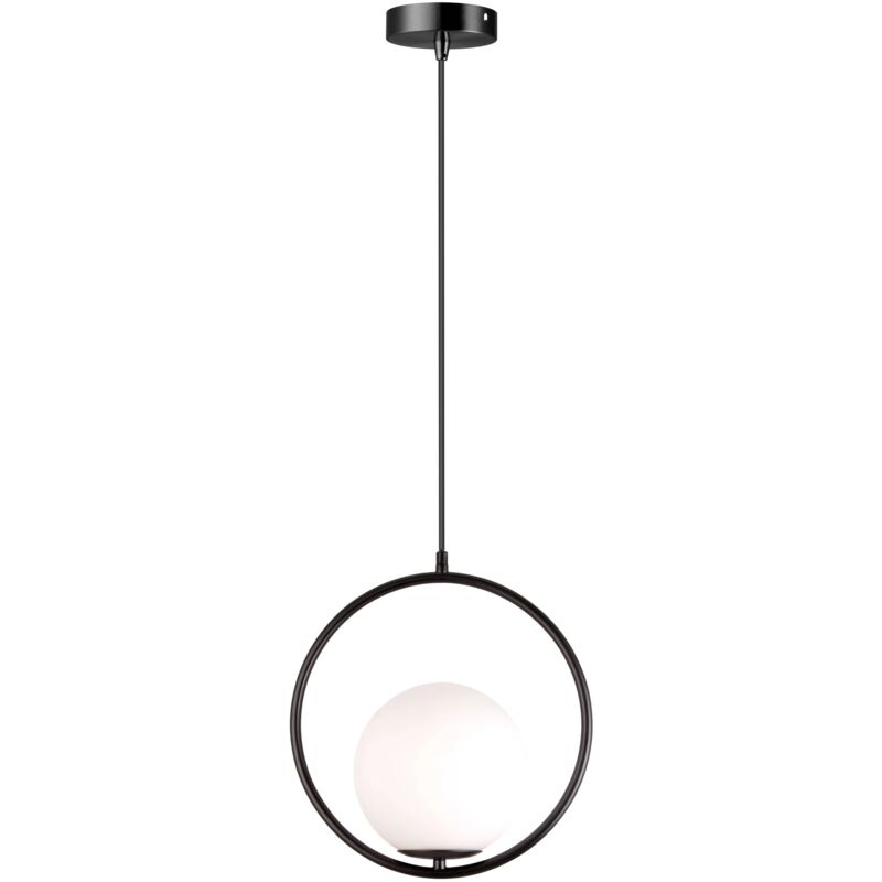 foto del prodotto toolight lampada a sospensione g110 1w black white