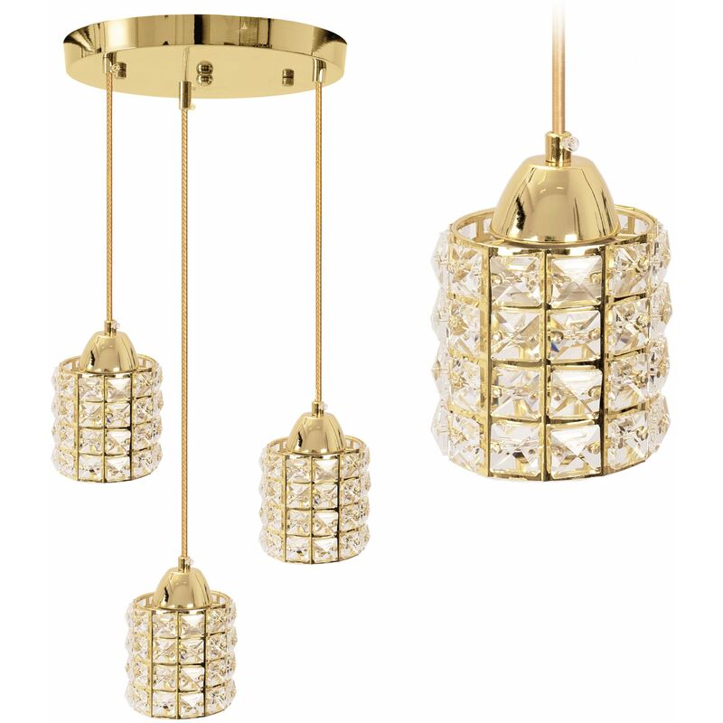 foto del prodotto toolight lampada a sospensione gold app726 3crp e27