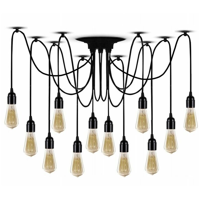 foto del prodotto toolight lampada a sospensione jdl 04 spider 12 e27