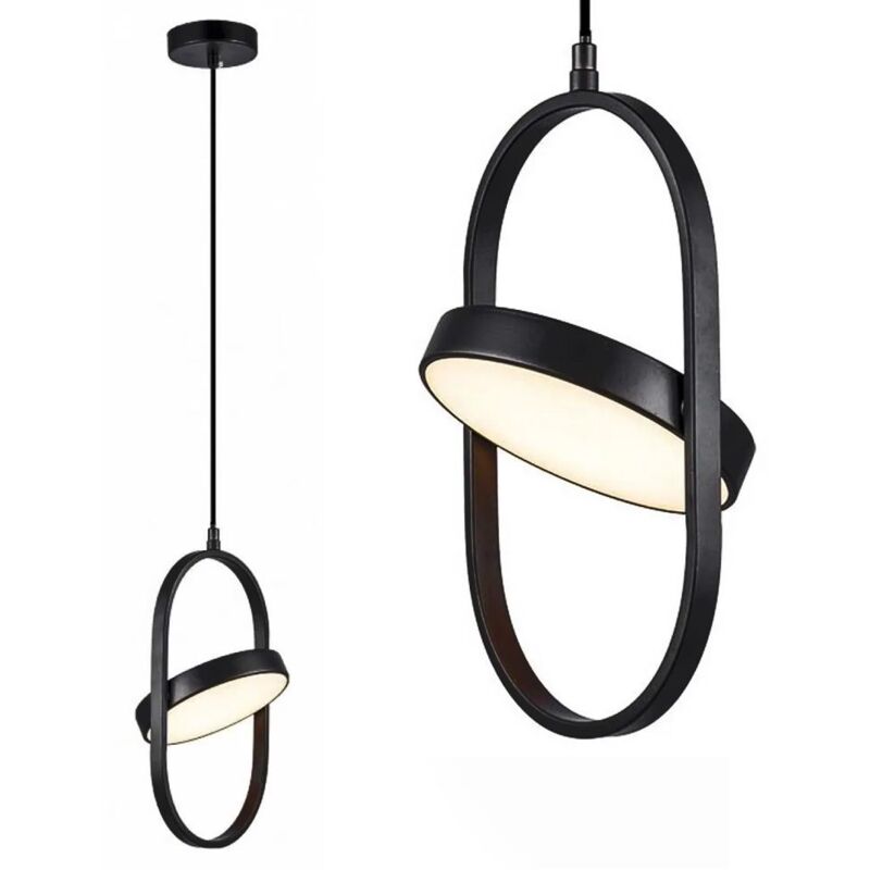 foto del prodotto toolight lampada a sospensione led app1554 cp black