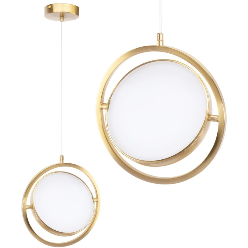 foto del prodotto toolight lampada a sospensione led app1791 cp gold brush