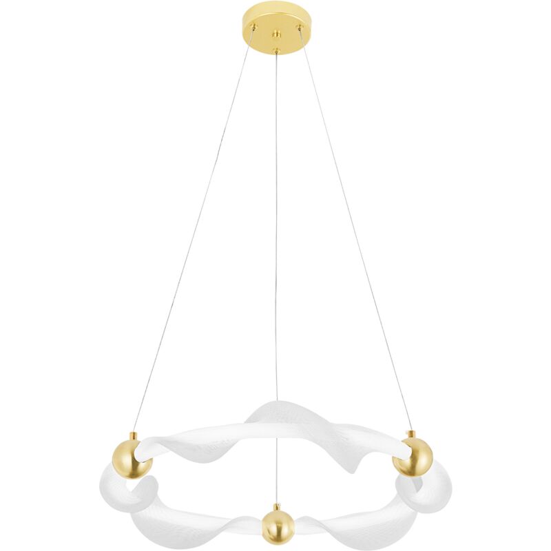 foto del prodotto toolight lampada a sospensione led g010 cp white gold