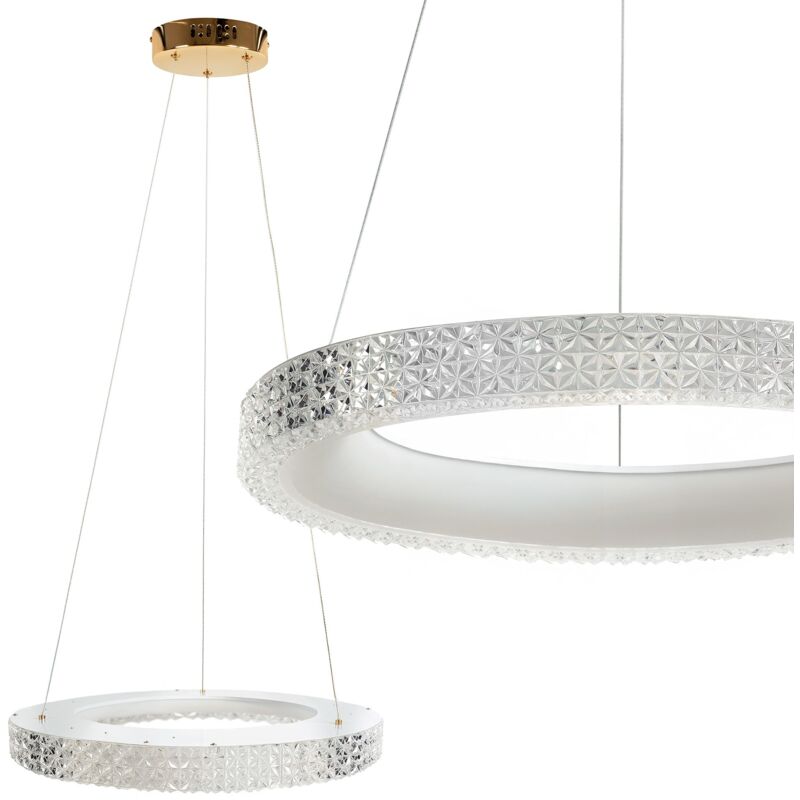 foto del prodotto toolight lampada a sospensione led ms002 cp rose gold 60cm