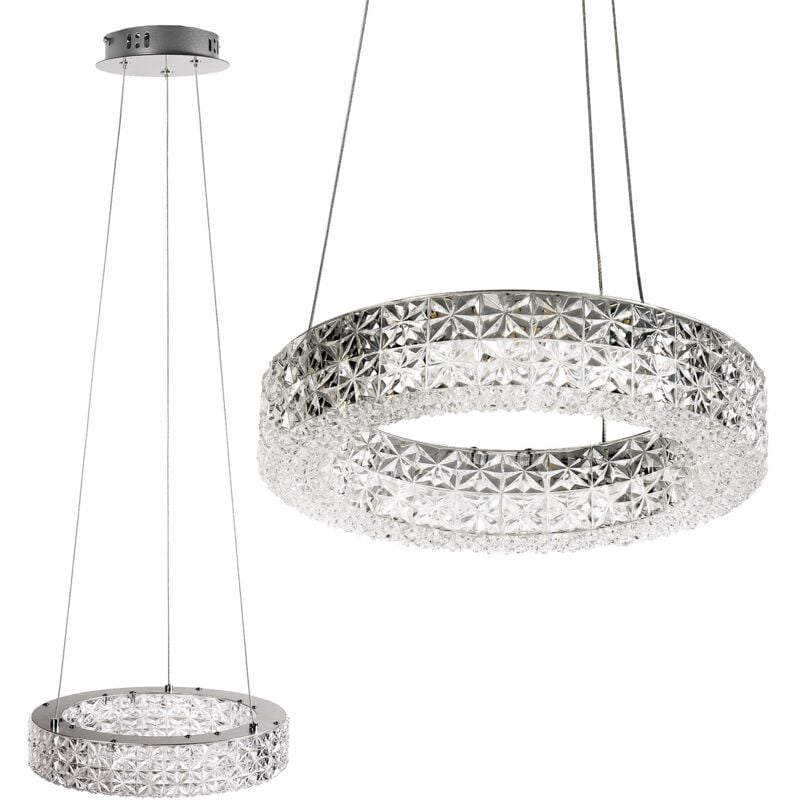 foto del prodotto toolight lampada a sospensione led ms003 cp chrome 28cm