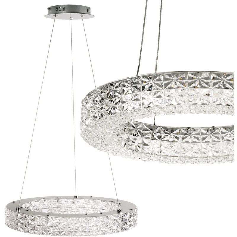 foto del prodotto toolight lampada a sospensione led ms004 cp chrome 40cm