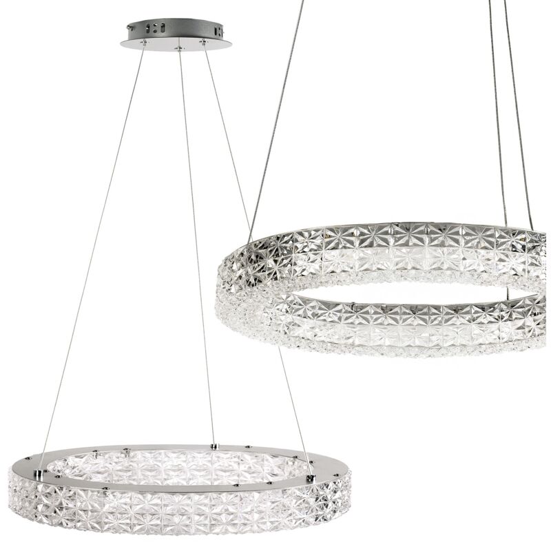 foto del prodotto toolight lampada a sospensione led ms005 cp 50cm chrome