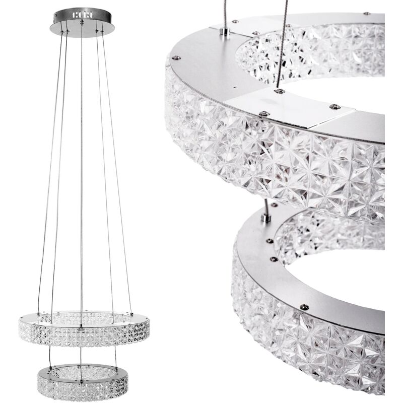 foto del prodotto toolight lampada a sospensione led ms006 cp chrome