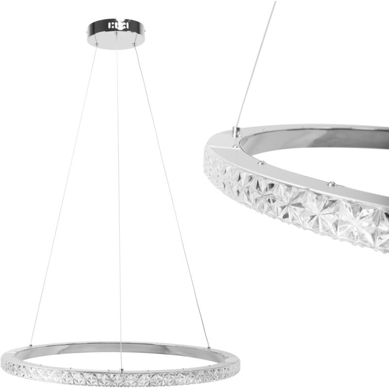 foto del prodotto toolight lampada a sospensione led ms010 cp 59cm chrome