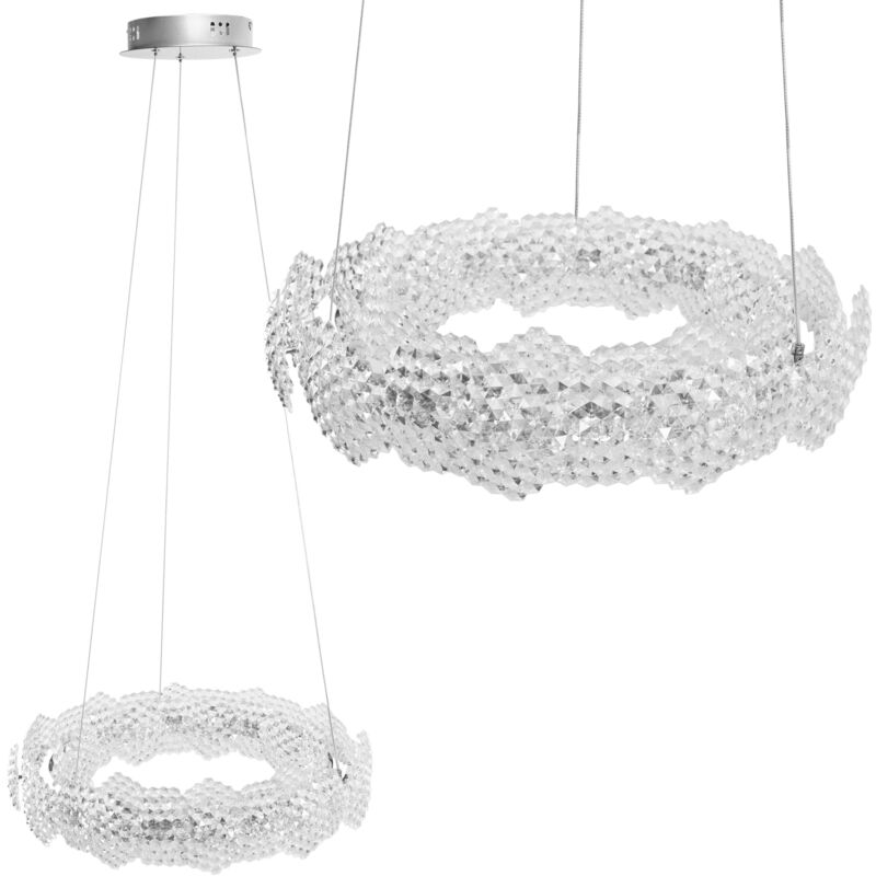 foto del prodotto toolight lampada a sospensione led ms016 cp chrome 47cm
