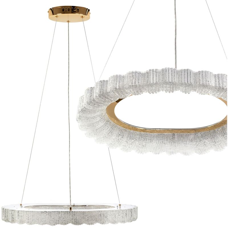 foto del prodotto toolight lampada a sospensione led ms019 cp rose gold 60cm