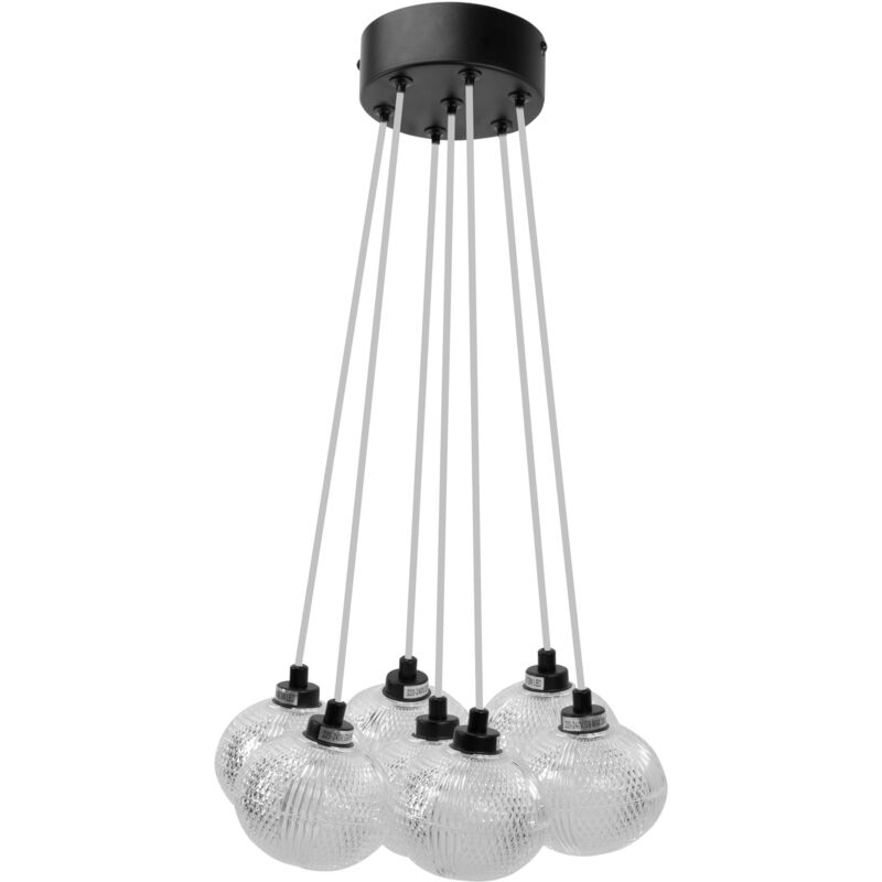 foto del prodotto toolight lampada a sospensione ms020 7cp black