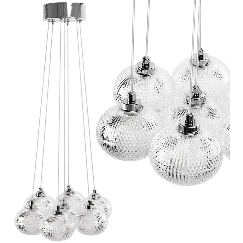foto del prodotto toolight lampada a sospensione ms021 7cp chrome